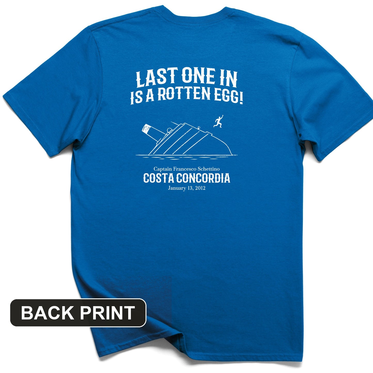 Costa Concordia Back Print T-Shirt