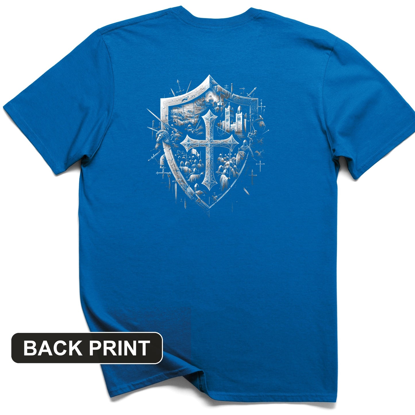 Crusader's Last Shield Back Print T-Shirt