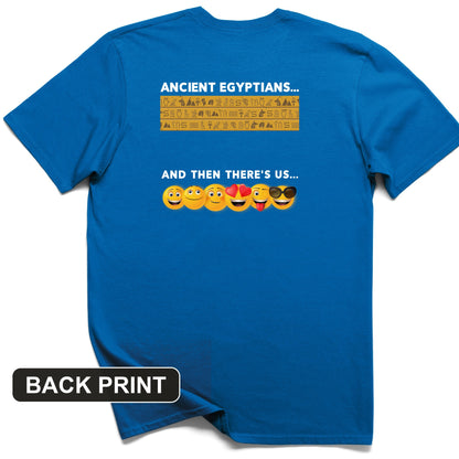 Egyptian Emoticons Back Print T-Shirt
