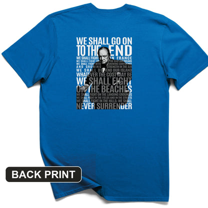Fight On The Seas And Beaches Back Print T-Shirt