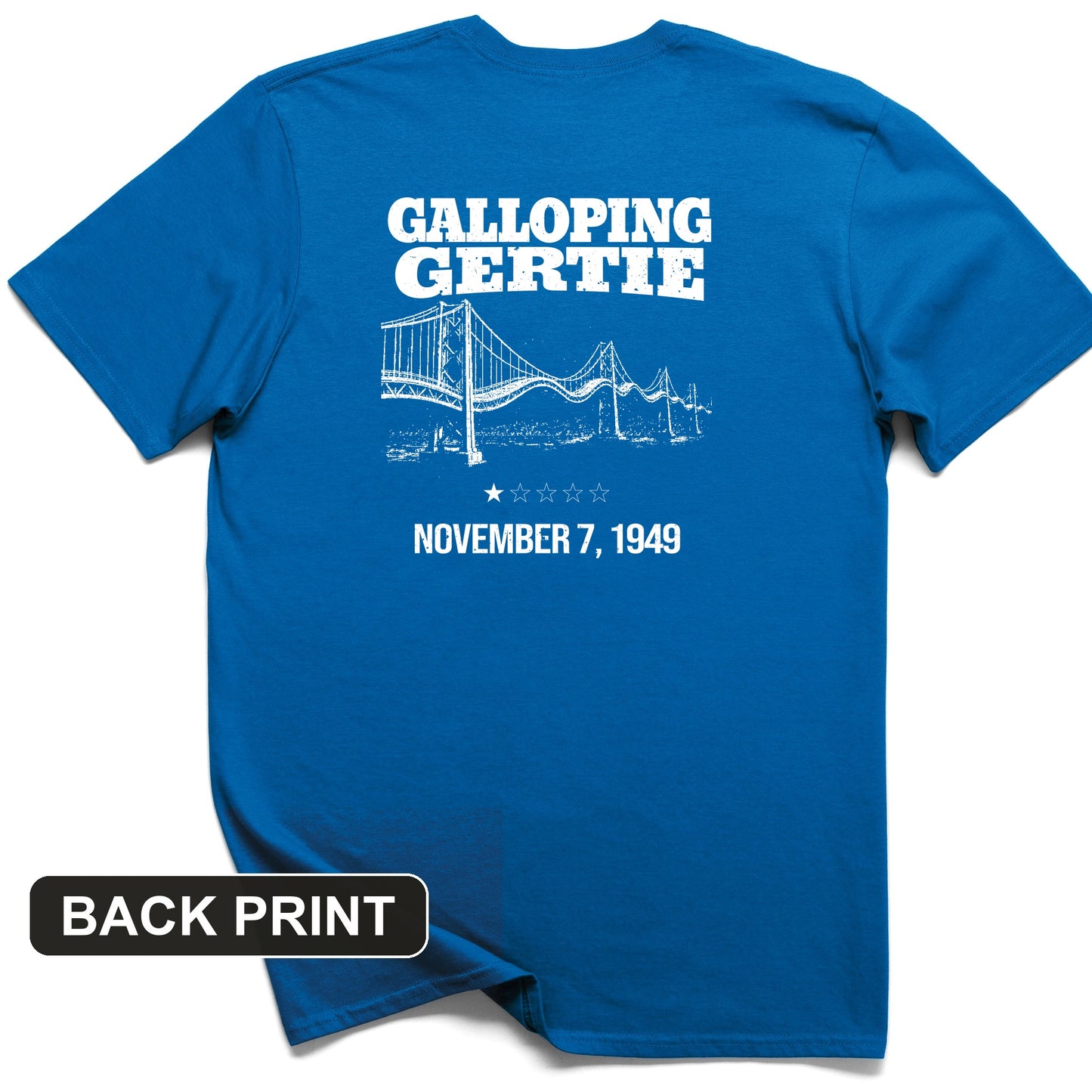 Galloping Gertie Back Print T-Shirt