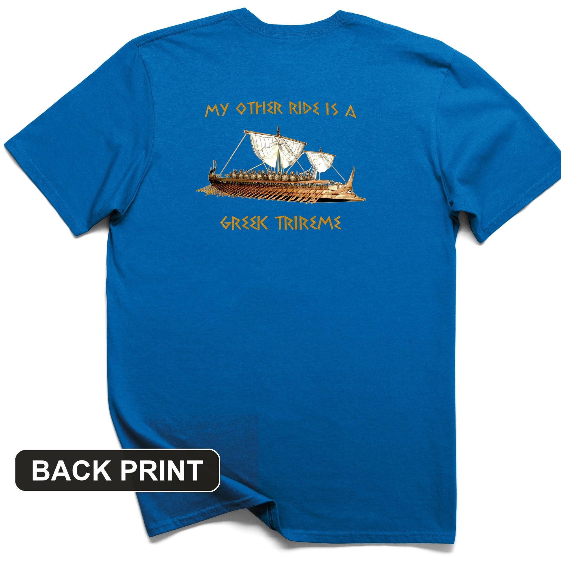 Greek Trireme Back Print T-Shirt