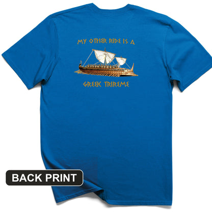 Greek Trireme Back Print T-Shirt
