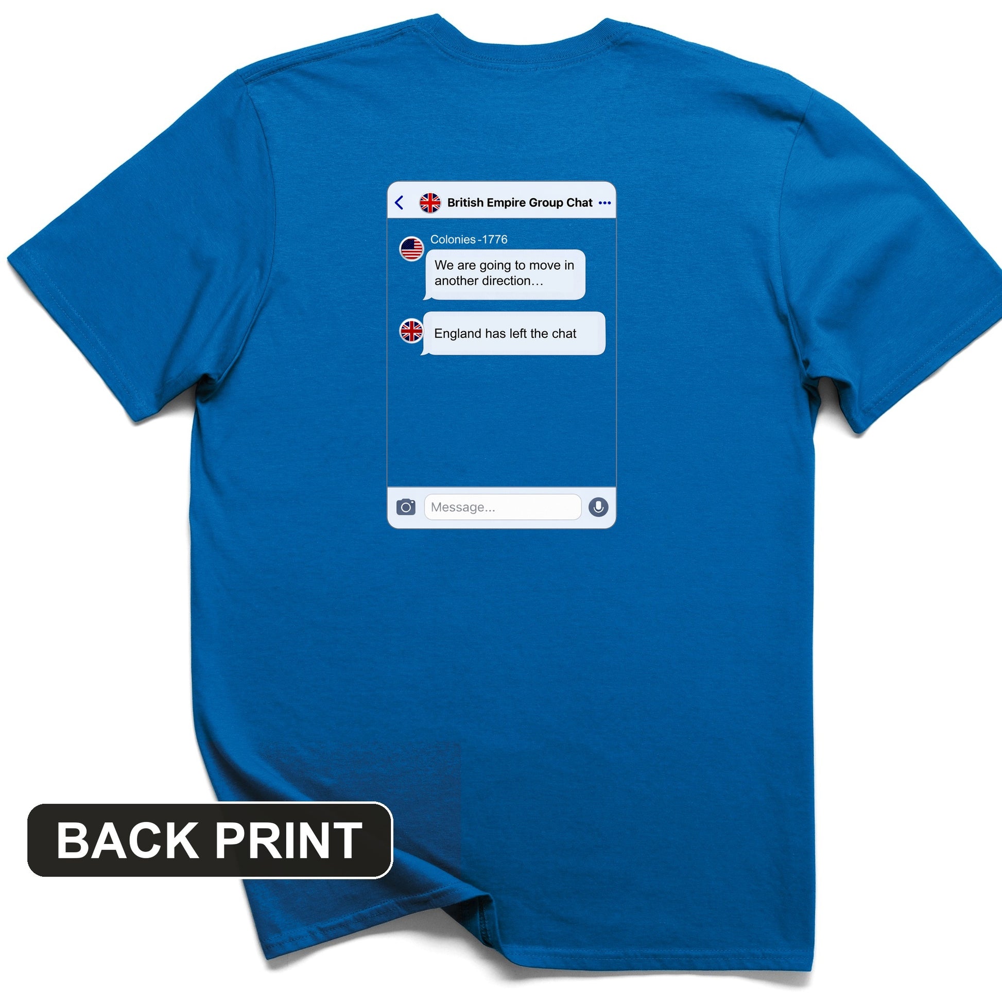 Left the Chat Back Print T-Shirt