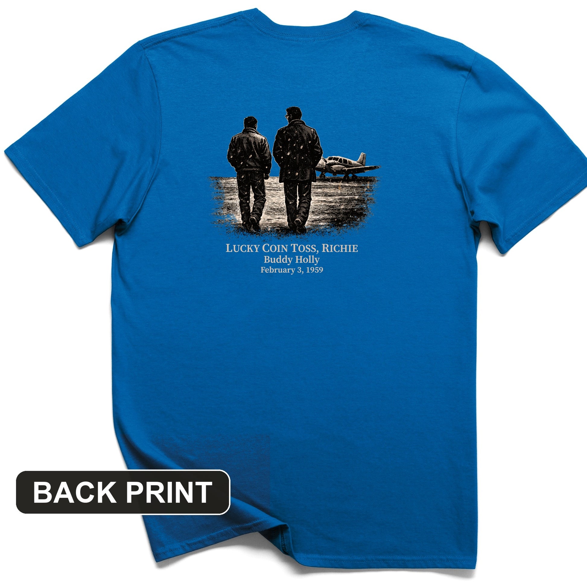 Lucky Coin Toss Back Print T-Shirt