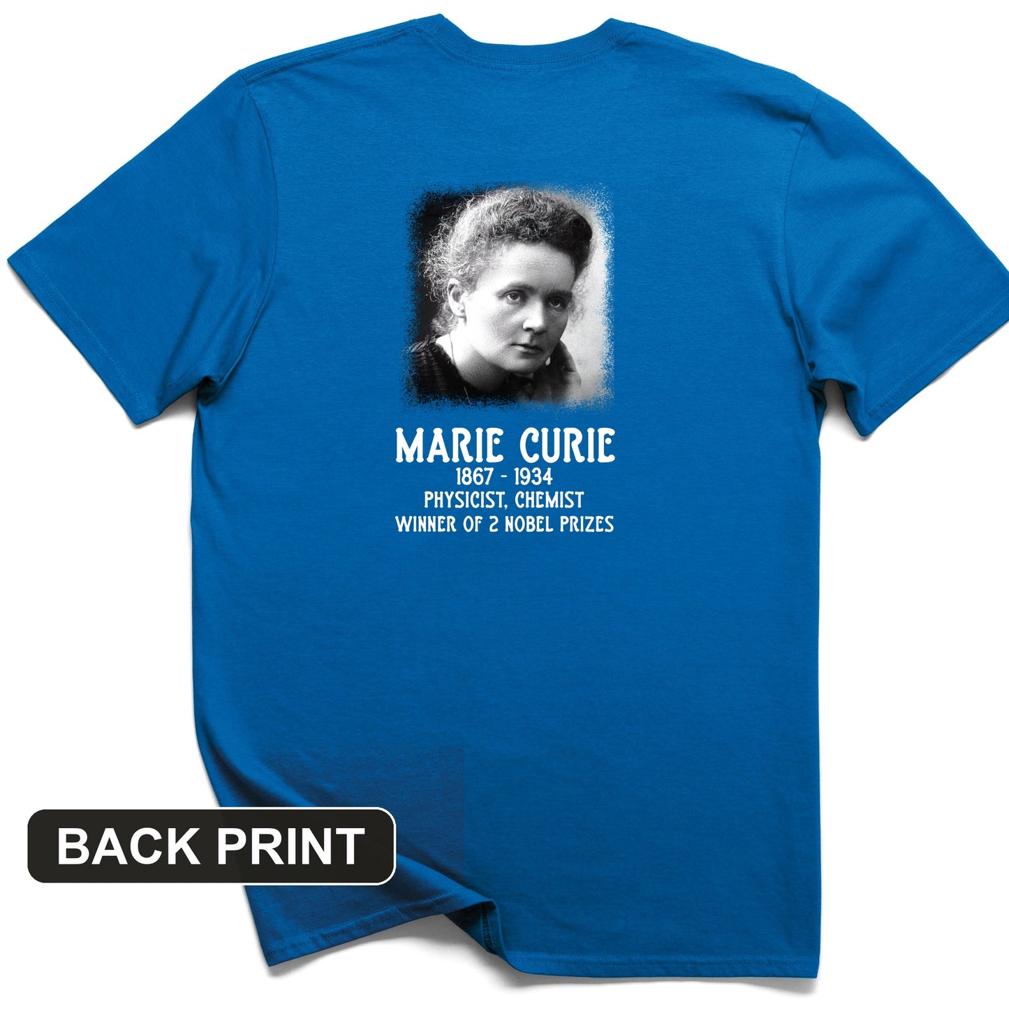Marie Curie Back Print T-Shirt
