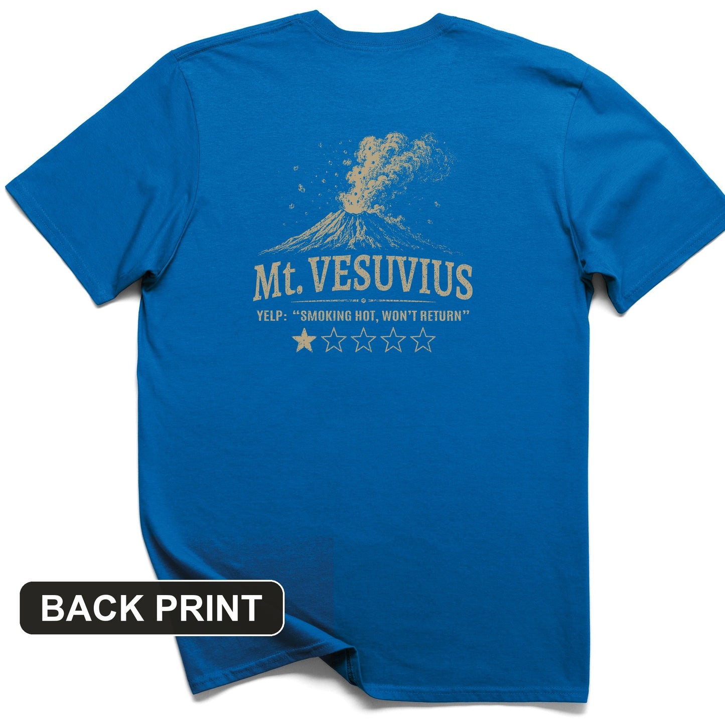 Mount Vesuvius Back Print T-Shirt