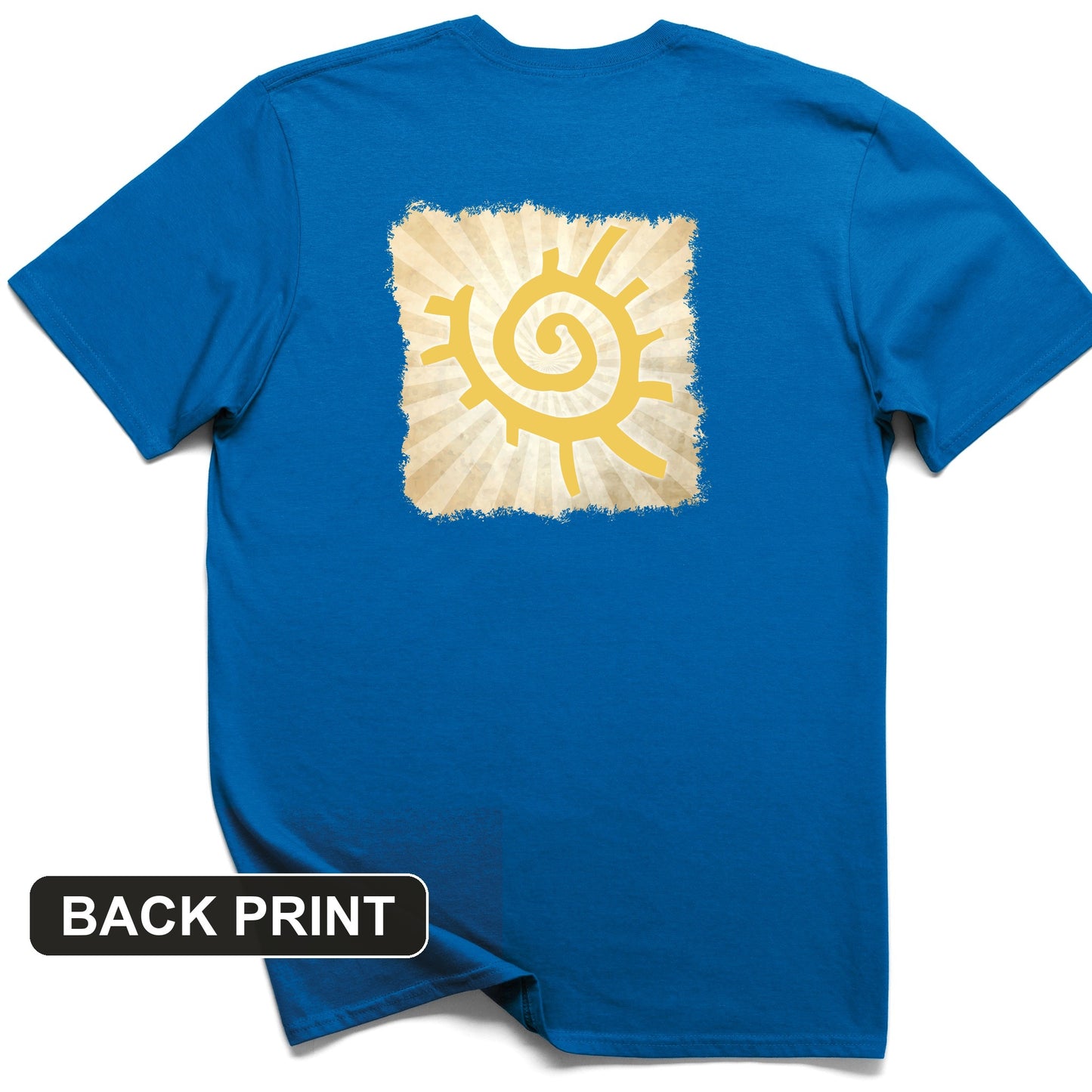 Native American Sun Symbol Back Print T-Shirt