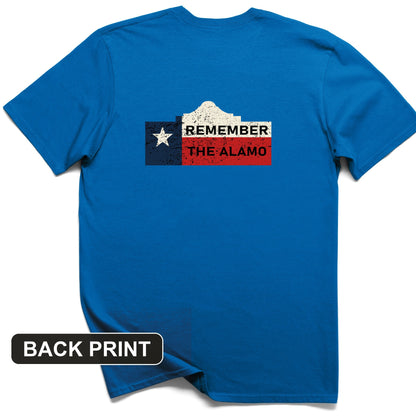 Remember The Alamo Back Print T-Shirt