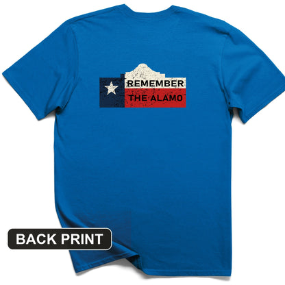 Remember The Alamo Back Print T-Shirt