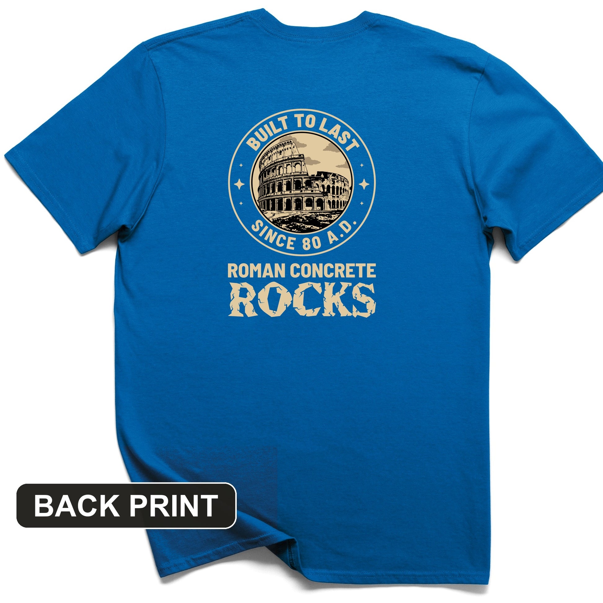 Roman Concrete Back Print T-Shirt