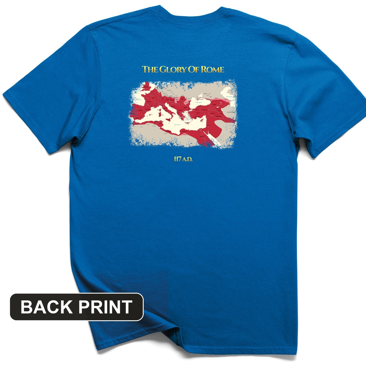 Roman Empire Map Back Print T-Shirt