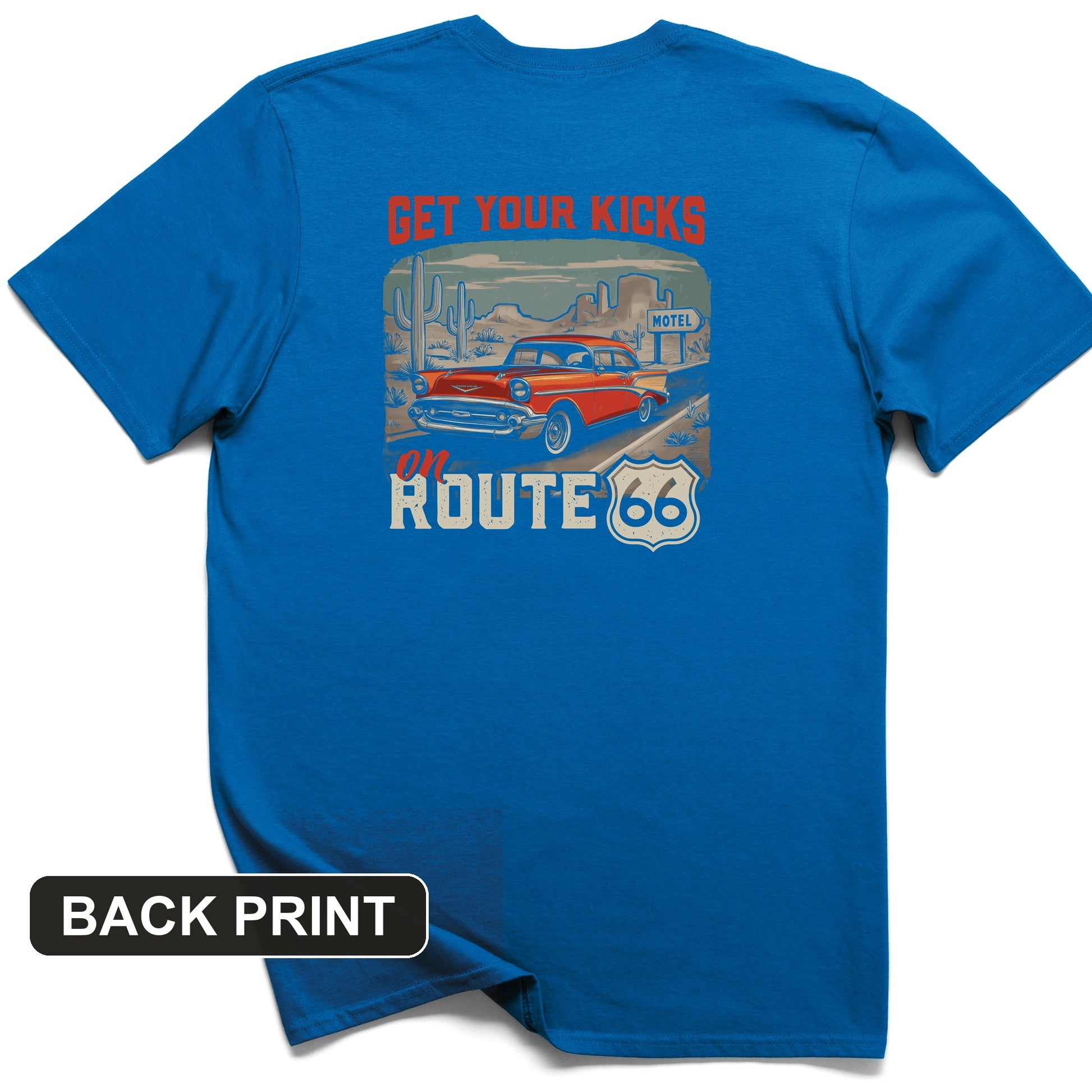 Route 66 Billboard Back Print T-Shirt