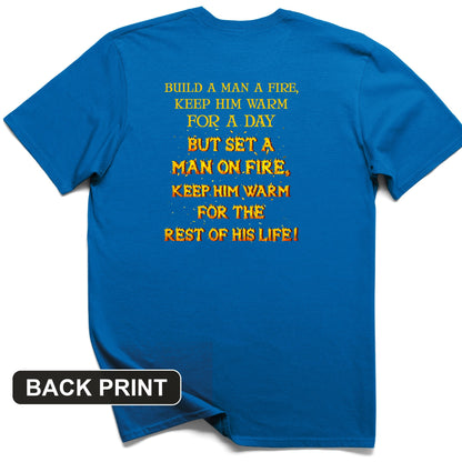Set a Man on Fire Back Print T-Shirt