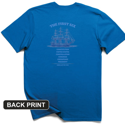 Six Frigates Back Print T-Shirt