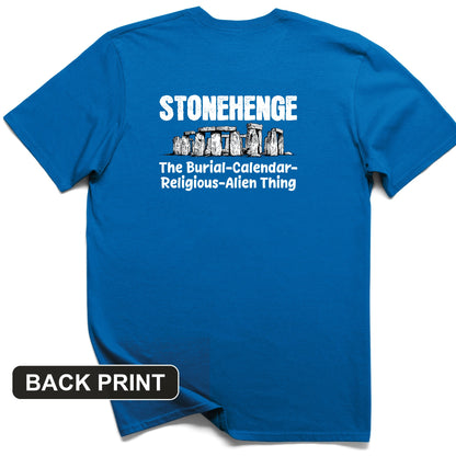 Stonehenge Burial Thing Back Print T-Shirt