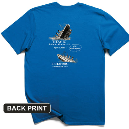 Titanic and Britannic Back Print T-Shirt