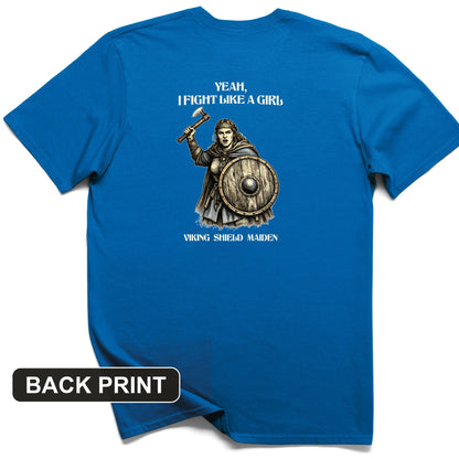 Viking Shield Maiden Back Print T-Shirt