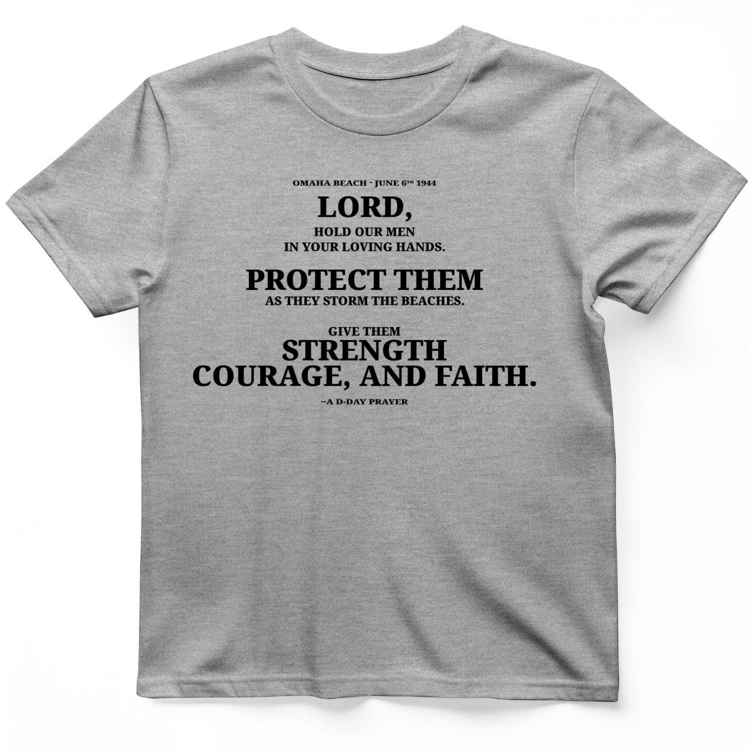 DDay Prayer T-Shirt Sport Grey / S