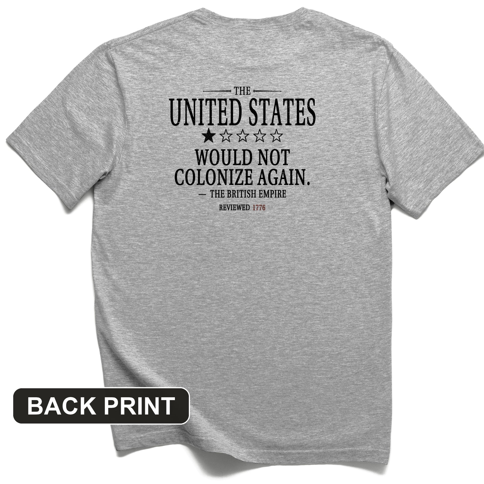 1 Star US Back Print T-Shirt