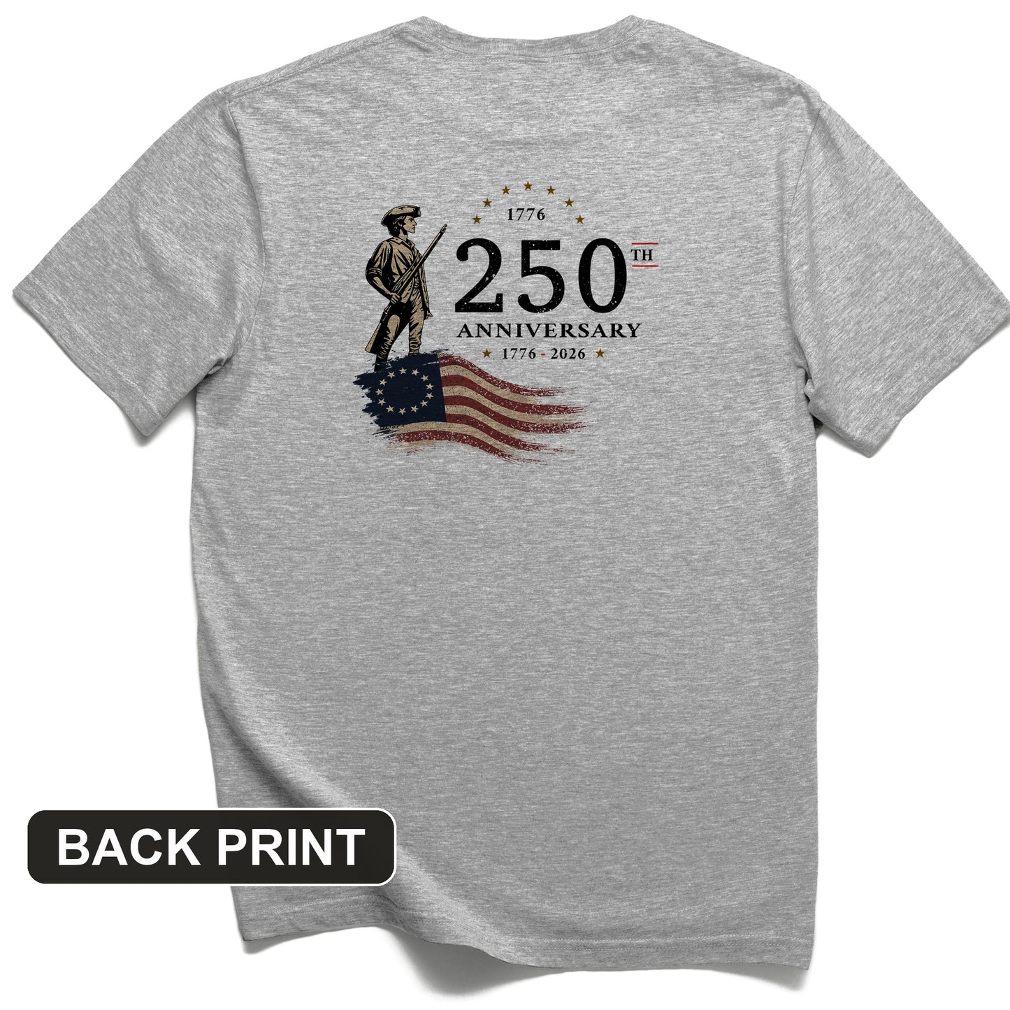 250th Anniversary Soldier Back Print T-Shirt