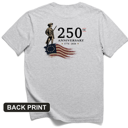 250th Anniversary Soldier Back Print T-Shirt