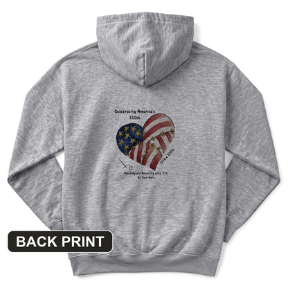 250th Heart Back Print Hoodie