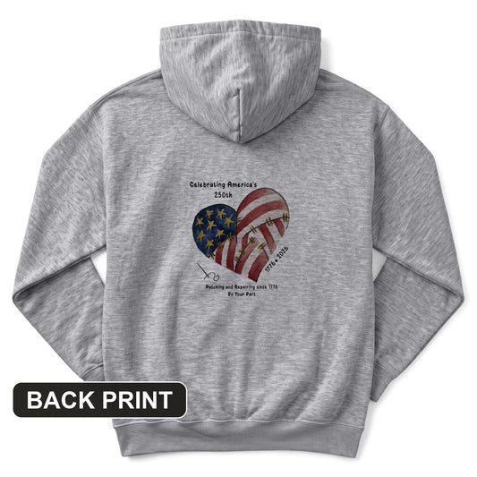 250th Heart Back Print Hoodie