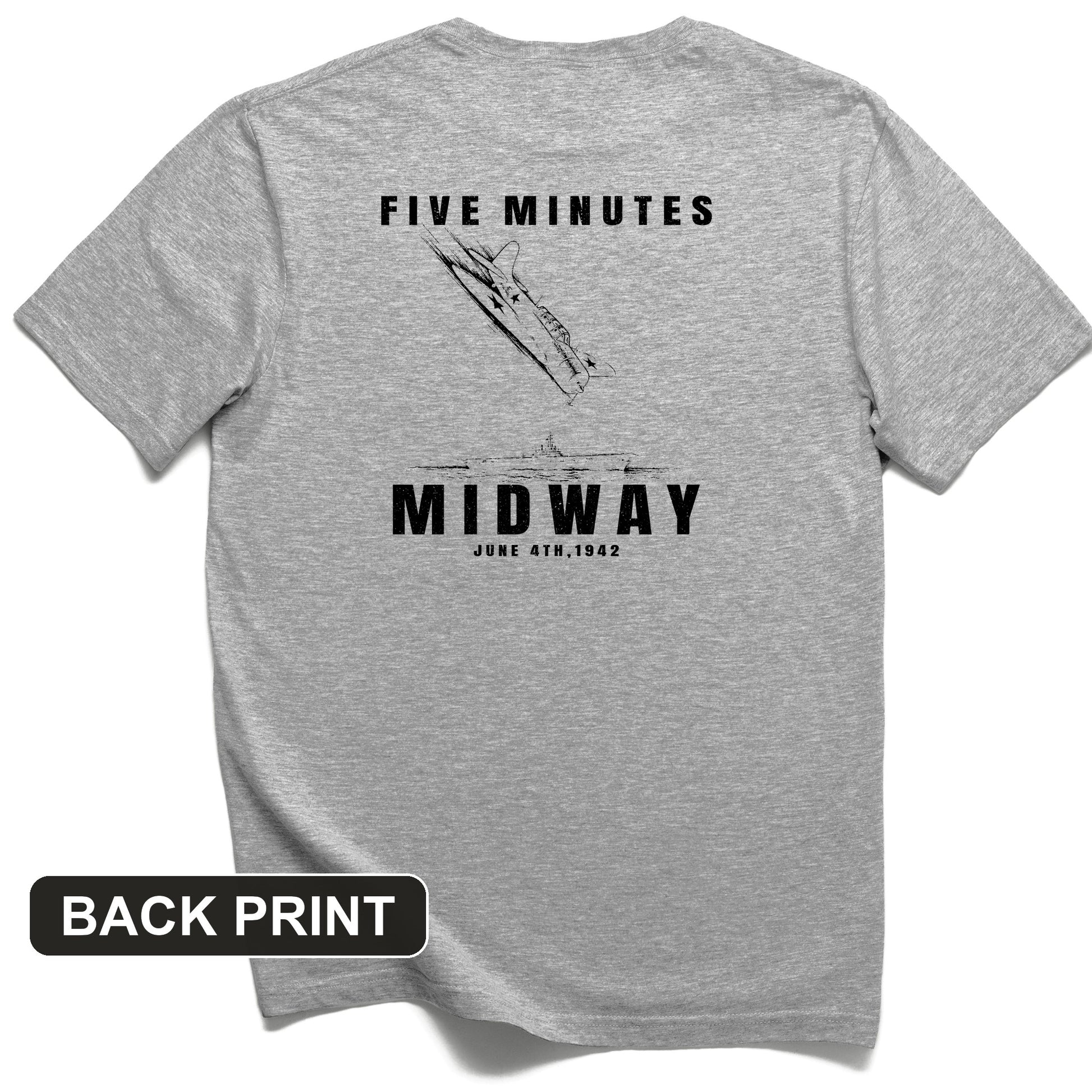 5 Minutes Midway Back Print T-Shirt