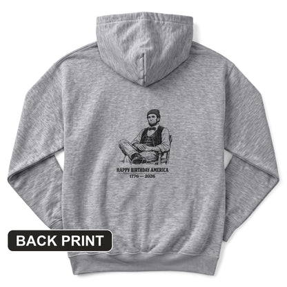 Abe Beanie Back Print Hoodie