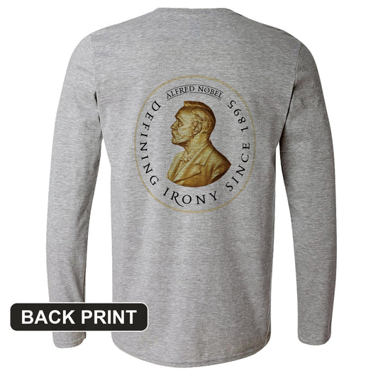 Alfred Nobel Back Print Long Sleeve T-Shirt