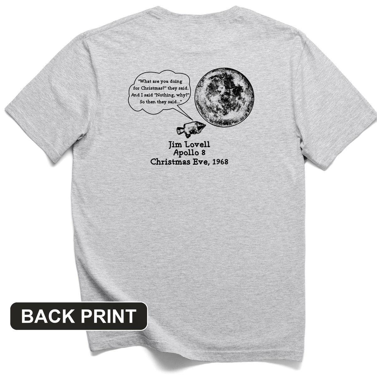 Apollo 8 Back Print T-Shirt