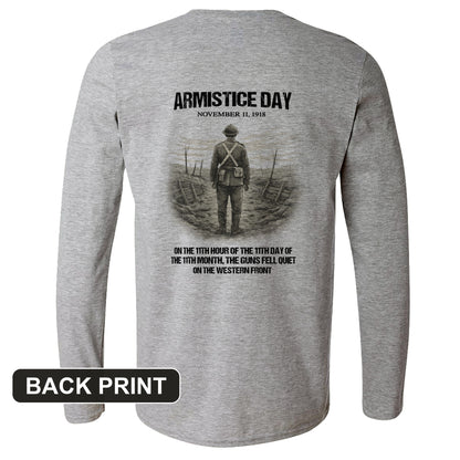 Armistice Day Back Print Long Sleeve T-Shirt