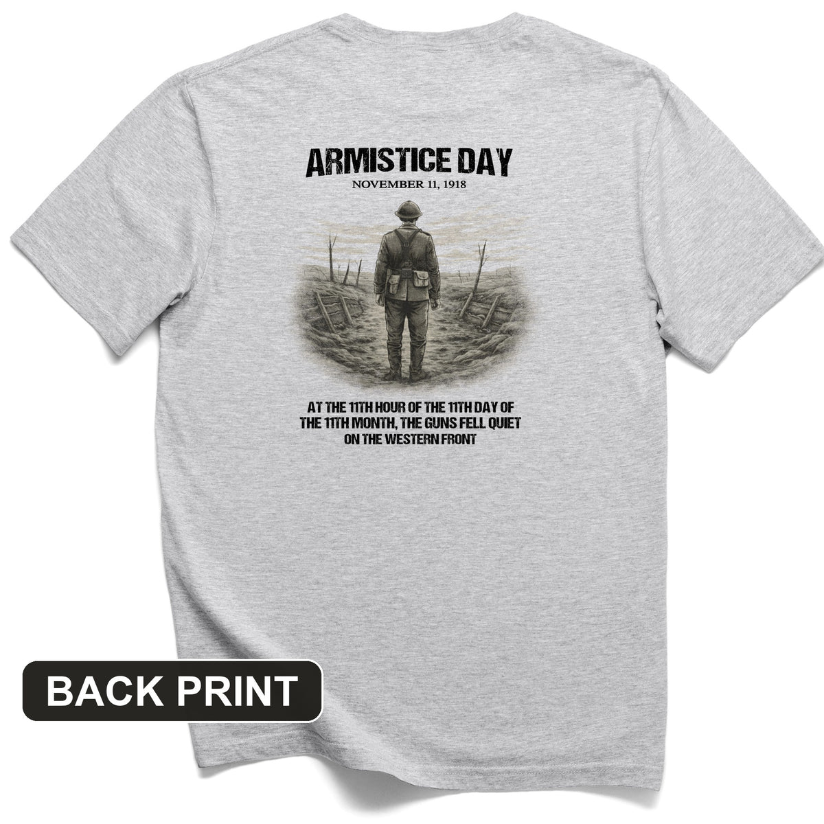 Armistice Day Back Print T-Shirt