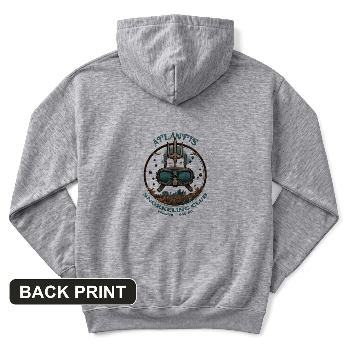 Atlantis Back Print Hoodie