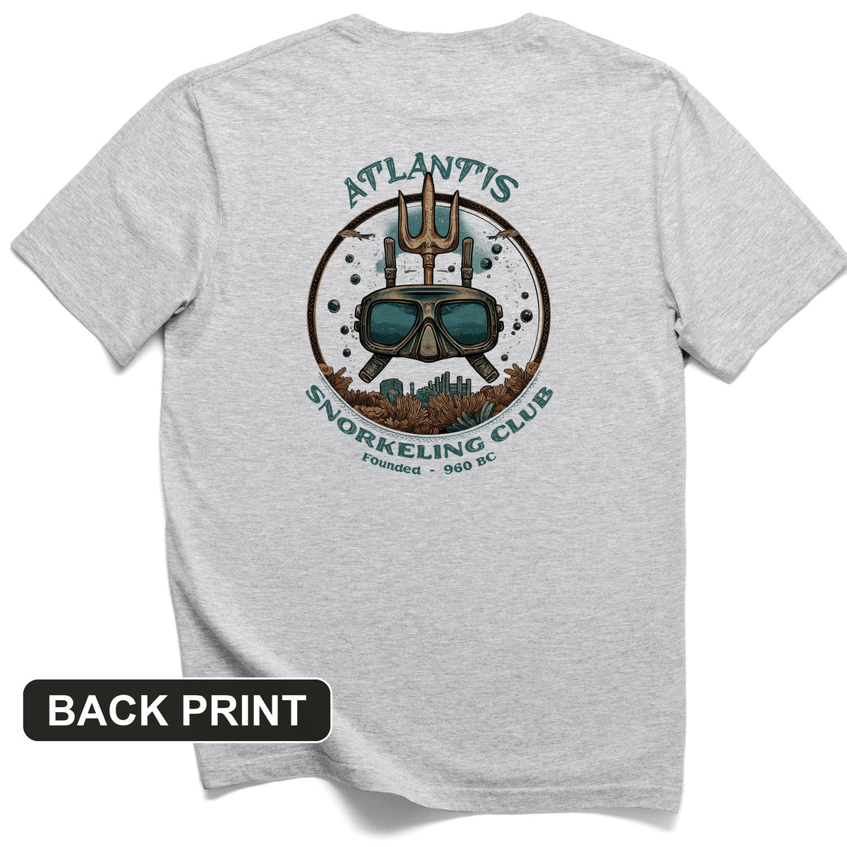 Atlantis Back Print T-Shirt