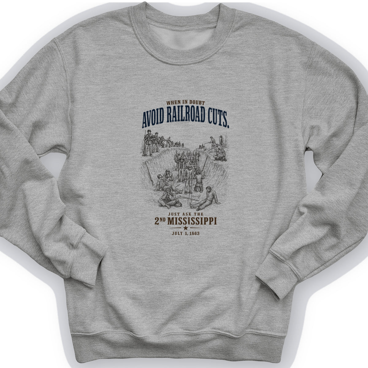 Avoid Railroad Cuts Crewneck