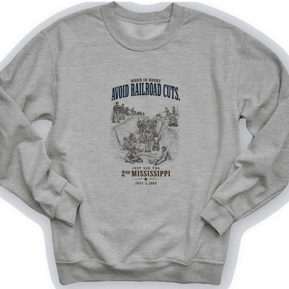 Avoid Railroad Cuts Crewneck