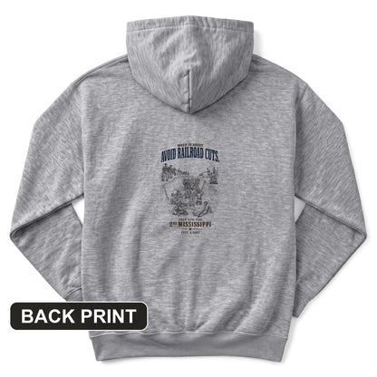 Avoid Railroad Cuts Back Print Hoodie
