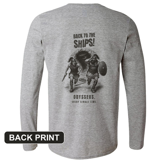 Back To The Ships Back Print Long Sleeve T-Shirt
