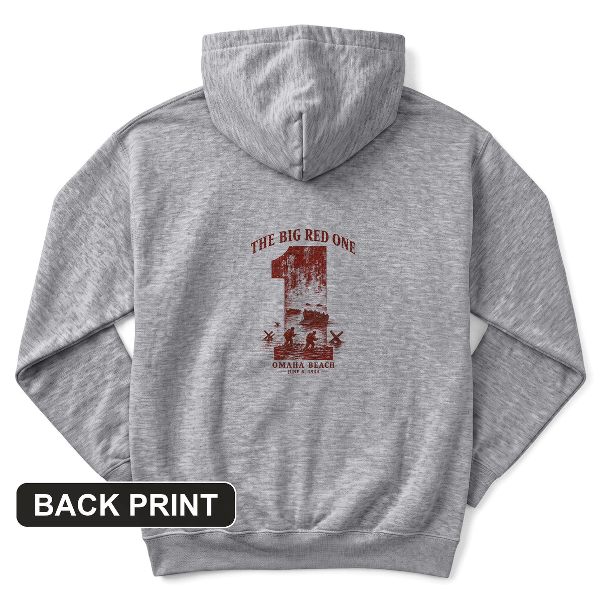 Big Red One Back Print Hoodie