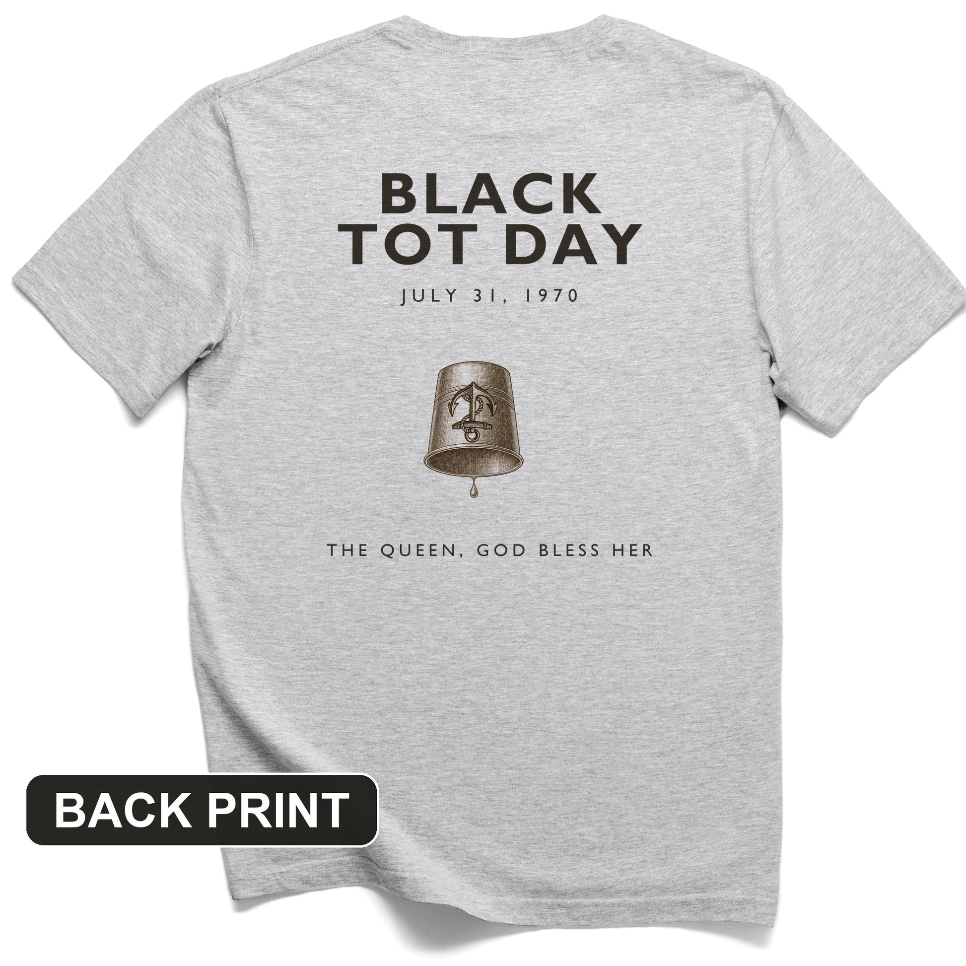 Black Tot Day Back Print T-Shirt