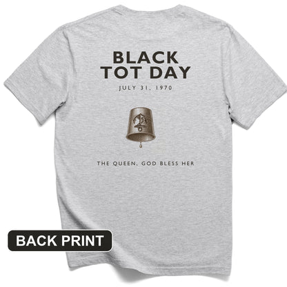 Black Tot Day Back Print T-Shirt