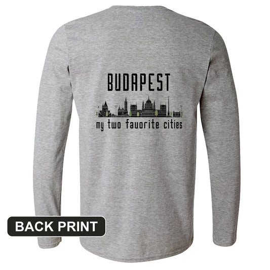 Budapest 2 Back Print Long Sleeve T-Shirt
