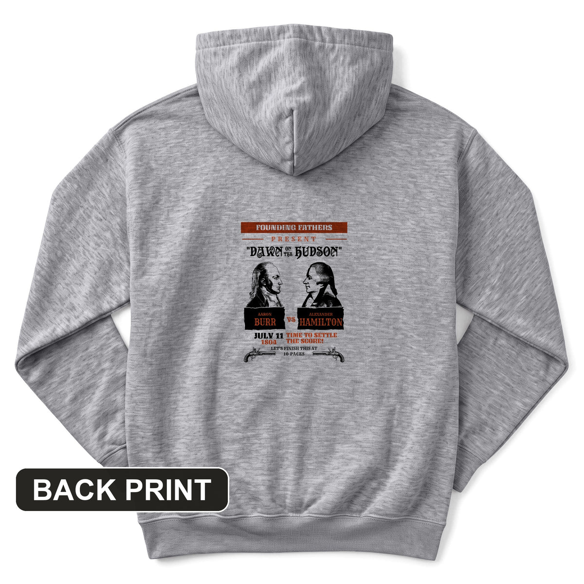 Burr vs Hamilton Back Print Hoodie