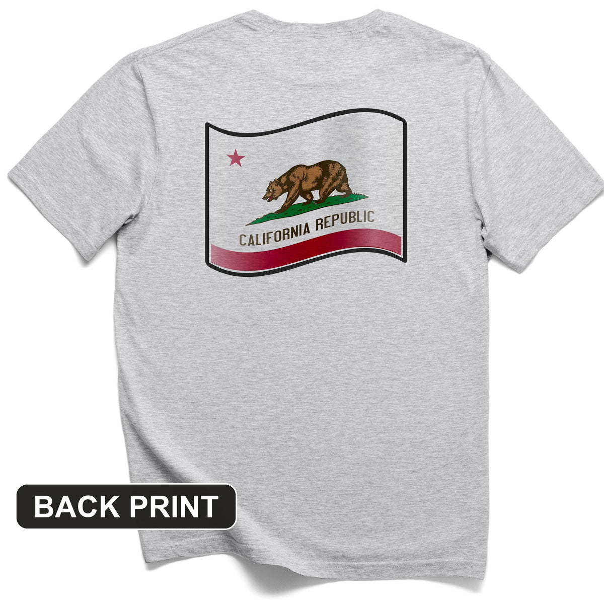 California Republic Back Print T-Shirt
