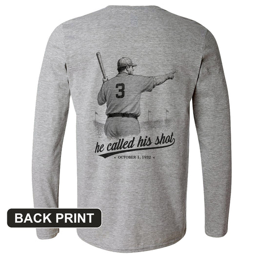 Called His Shot Back Print Long Sleeve T-Shirt
