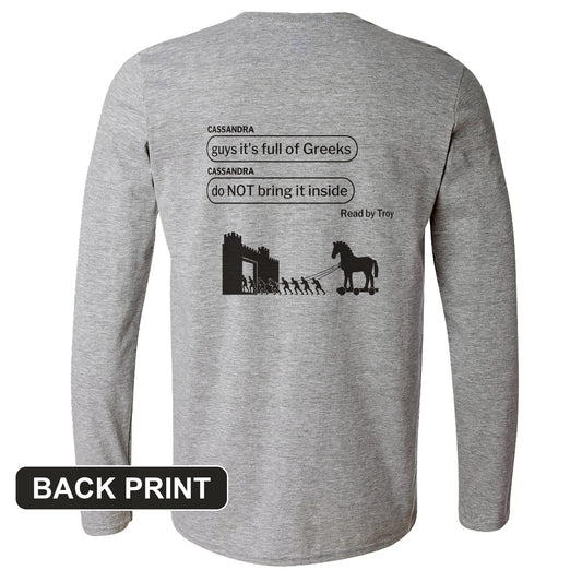 Cassandra Left On Read Back Print Long Sleeve T-Shirt