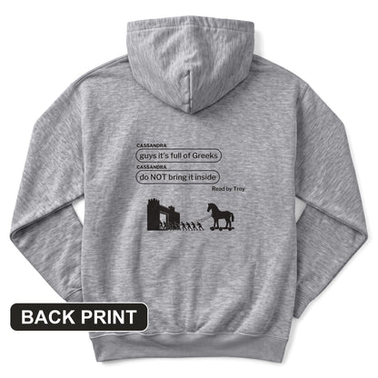 Cassandra Left On Read Back Print Hoodie