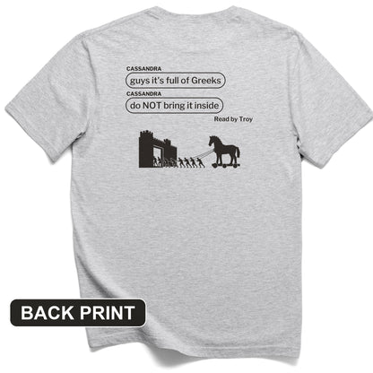 Cassandra Left On Read Back Print T-Shirt